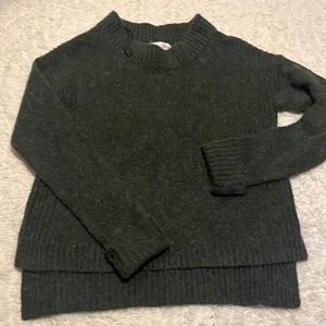 Shrinking Violet Women’s Alpaca Wool Blend Sweater Size Small Hunter Green.